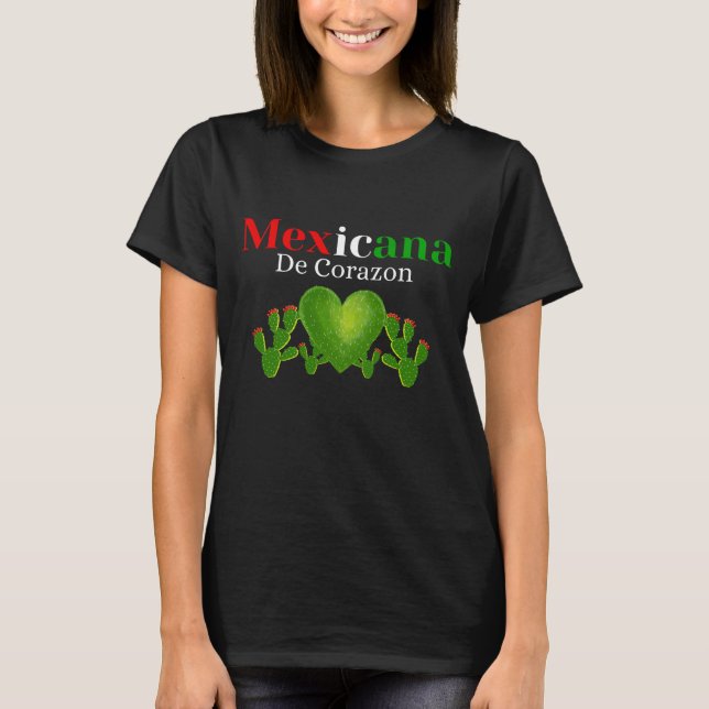 Camiseta Mexicana De Corazon Nopal (Anverso)