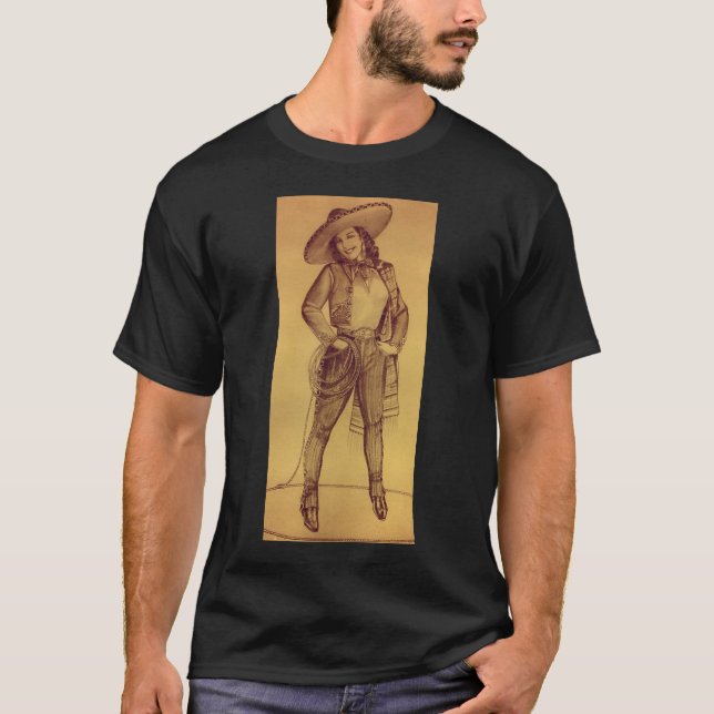 Camiseta mexicana de Ranchera del chica del (Anverso)
