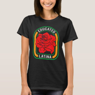 Camiseta Mexicana Educada Estilo Rústico Rosa Floral Mujer