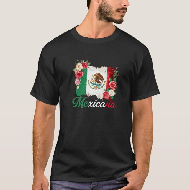 Camiseta Mexicana Latina Mexico Flag Mexican Girl Mexico Wo (Anverso)