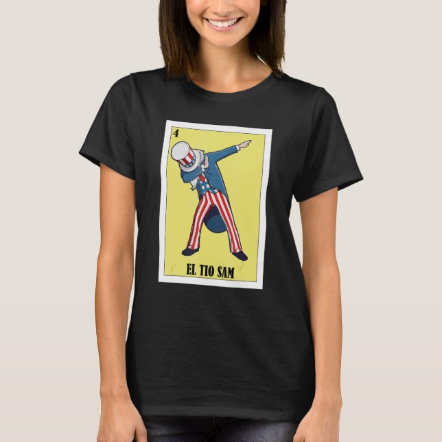 Camiseta Mexicano para el 4 de julio El Tío Sam (Anverso)