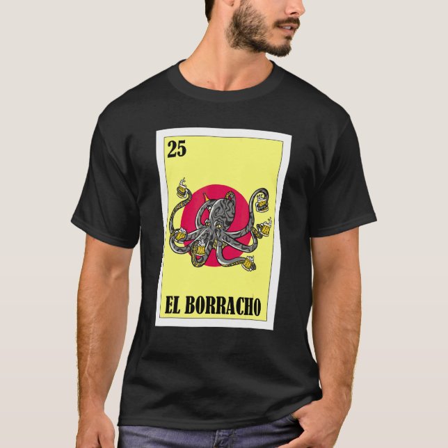 Camiseta Mexicano para Fiestas  El Pulpo (Anverso)