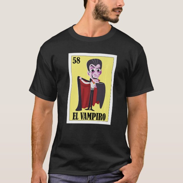 Camiseta Mexicano para Halloween El Vampiro (Anverso)
