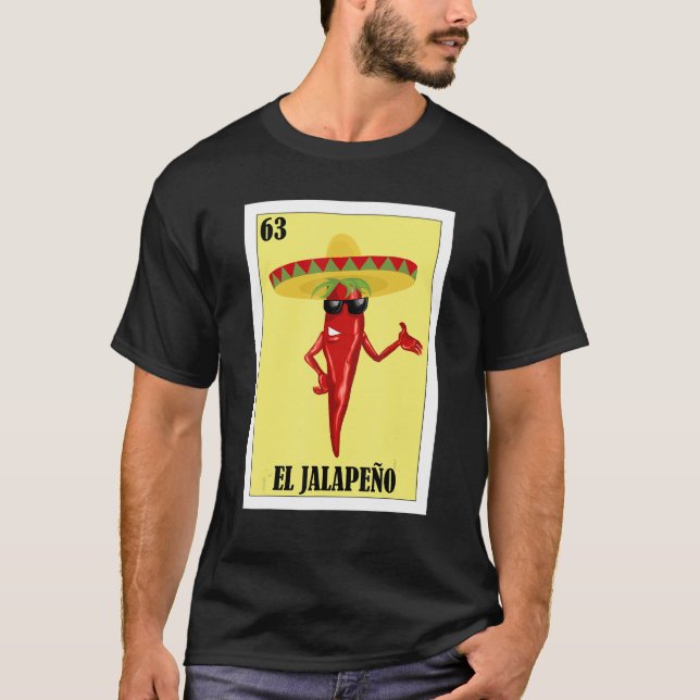 Camiseta Mexicano para latinos El Jalapeño (Anverso)