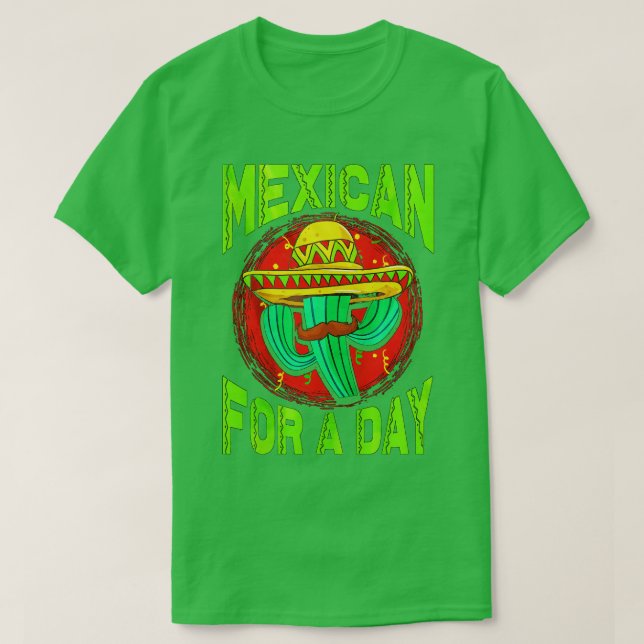 Camiseta Mexicano Para Un Día Cinco De Mayo (Diseño del anverso)
