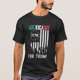 Camiseta Mexicanos Por Trump 2024 Bandera De Amistad De Méx