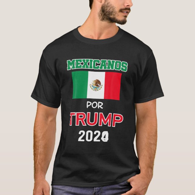 Camiseta Mexicanos por Trump 2024 Pro Trump Regalo Mexicano (Anverso)