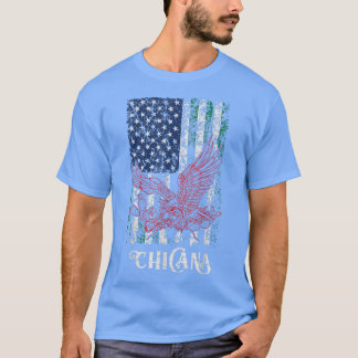 Camiseta México: Bandera estadounidense de la Chicana