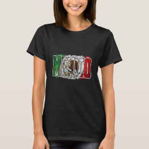 Camiseta México Bandera Mexicana Orgullo Águila Verde Rojo