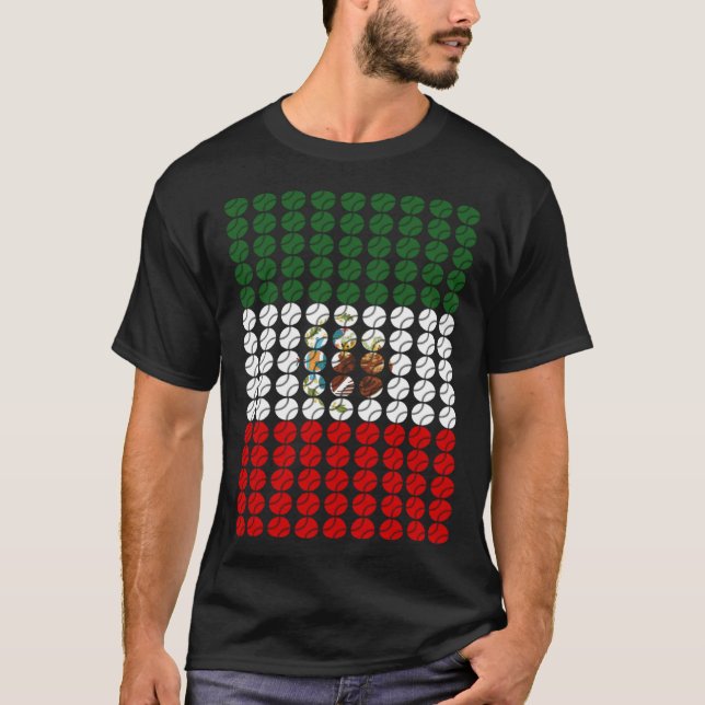 Camiseta Mexico Baseball Flag for Mexican Baseball Fans  1 (Anverso)