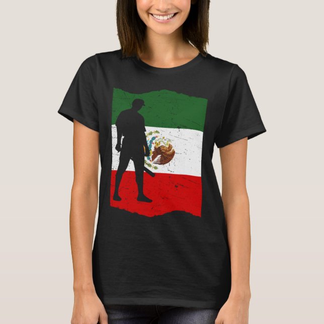 Camiseta Mexico Baseball Flag for Mexican Baseball Fans Vin (Anverso)