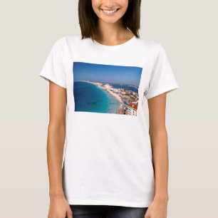 Camiseta México, Cancun, vista aérea de hoteles