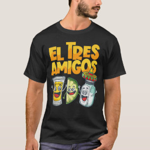 Camiseta México Cinco de Mayo El Tres Amigos Tequila Lime