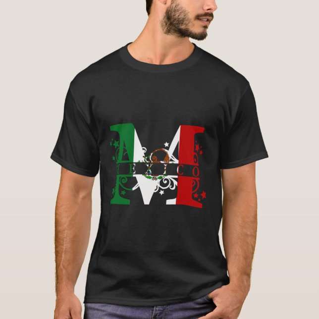 Camiseta México Con Bandera Orgullo Mexicano (Anverso)