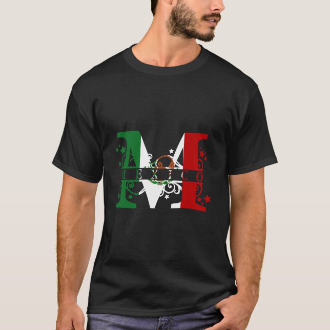 Camiseta México Con Bandera Orgullo Mexicano (Anverso)