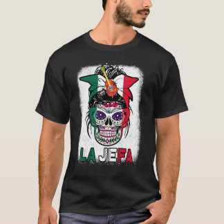 Camiseta México Dia De Los Muertos La Jefa Sugar Skull Mexi