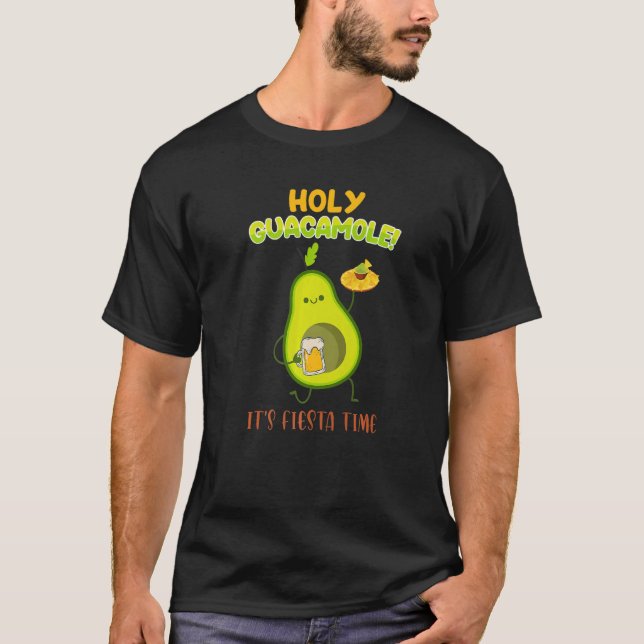Camiseta México dice Guacamole, el santo guacamole, su hora (Anverso)