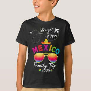 Camiseta México Familia Vacaciones Cancún 2025 Straight Tri