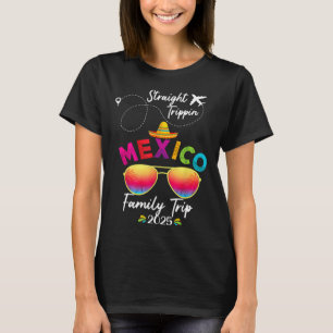 Camiseta México Familia Vacaciones Cancún 2025 Straight Tri