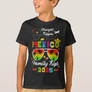 Camiseta México Familia Vacaciones Cancún 2025 Straight Tri