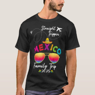 Camiseta México Familia Vacaciones Cancún 2025 Straight Tri