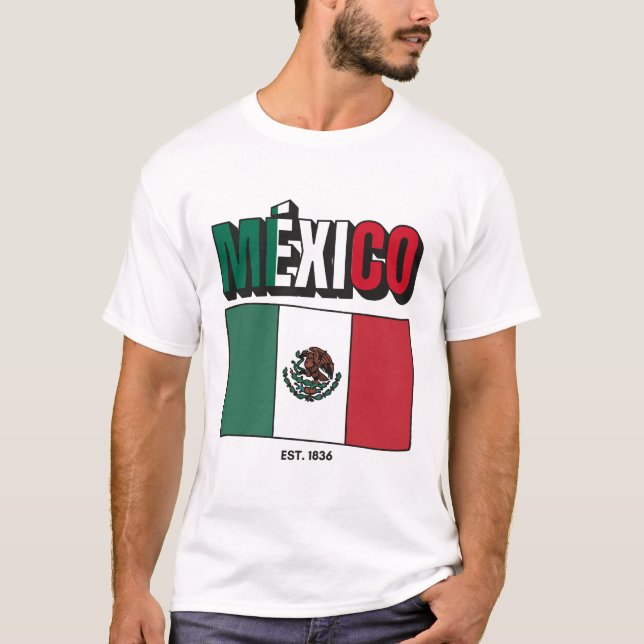 Camiseta Mexico flag 1836 (Anverso)
