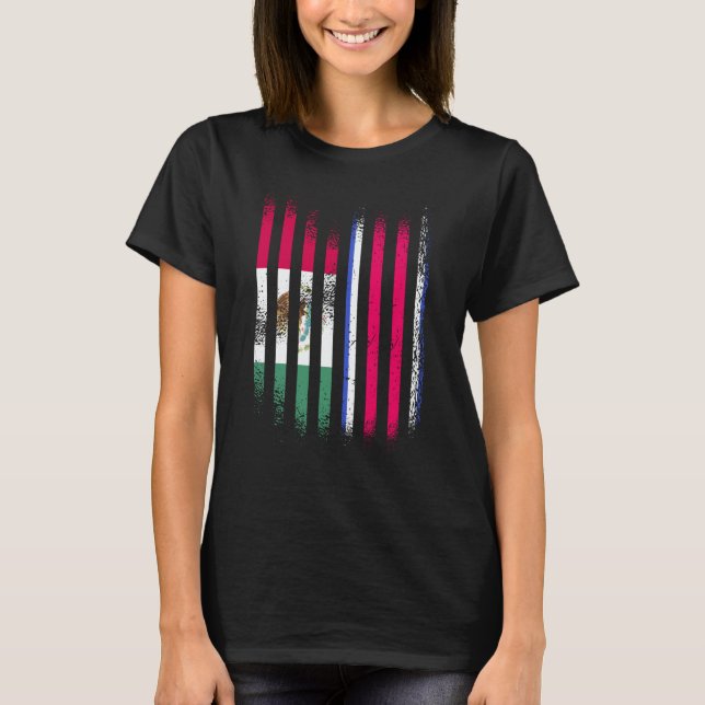 Camiseta Mexico Flag Costa Rica Grown Country Flags Stripes (Anverso)