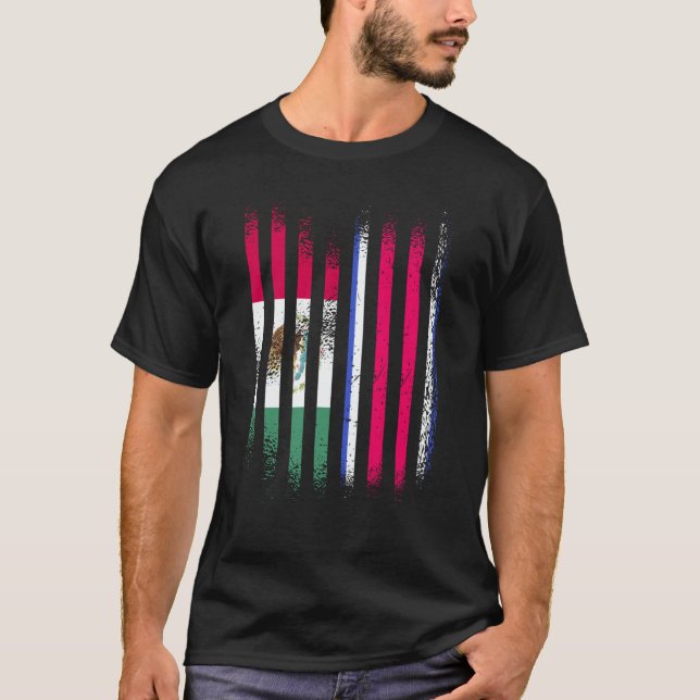 Camiseta Mexico Flag Costa Rica Grown Country Flags Stripes (Anverso)