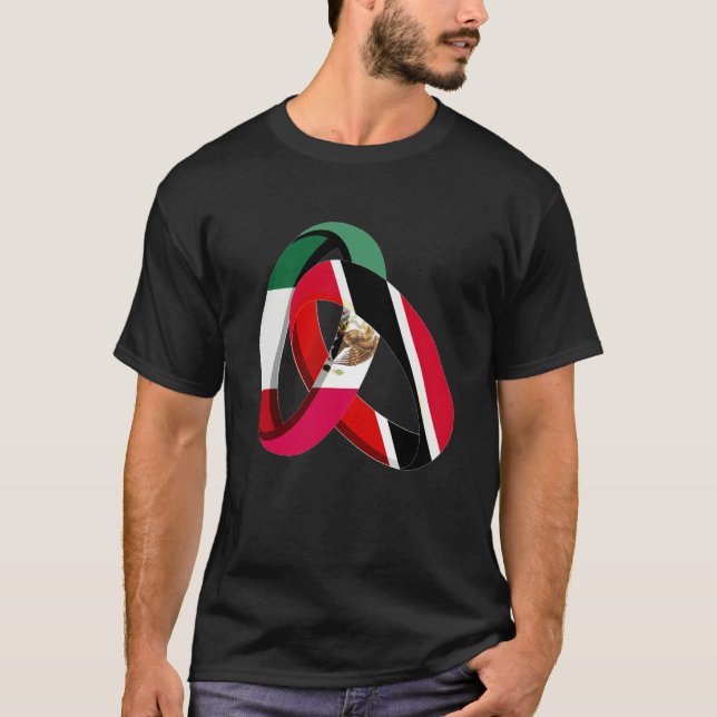 Camiseta Mexico Flag Trinidad&Tobago Grown Ring Marriage We (Anverso)