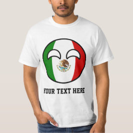 Camiseta México Geeky que tiende divertido Countryball