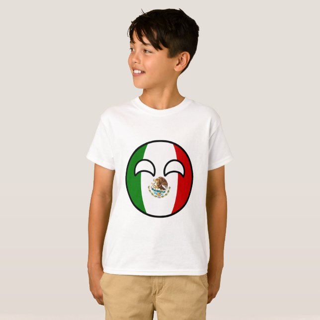 Camiseta México Geeky que tiende divertido Countryball (Anverso completo)