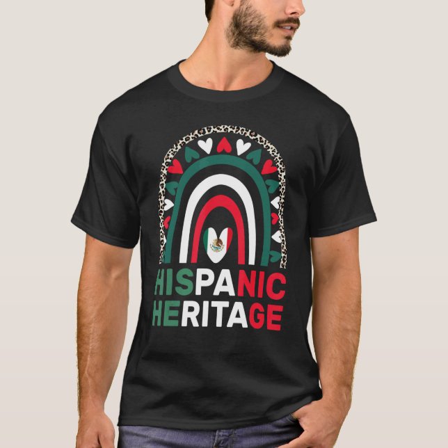 Camiseta México: La bandera mexicana es patrimonio hispano (Anverso)