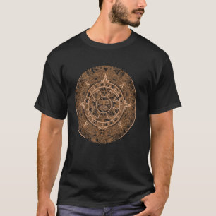 Camiseta México Maya Calendario Azteca Piedra del Sol Aztec