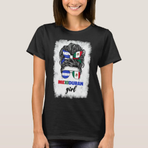 Camiseta México Medio Mexicano Y Honduras Bandera Gir