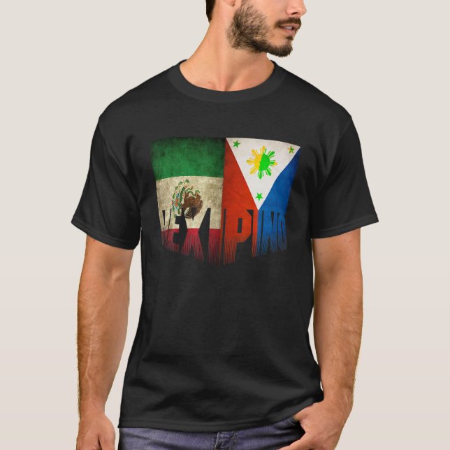 Camiseta México Mexicano Patrimonio Filipino Estadounidense (Anverso)