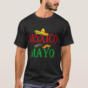 Camiseta México México 5 De Mayo Taco Sombrero Mustache Le