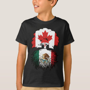 Camiseta México México Bandera de raíces de árboles canadie