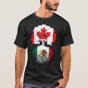 Camiseta México México Bandera de raíces de árboles canadie