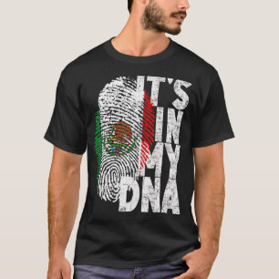 Camiseta México México México Está En Mi Adn Bandera Hispan