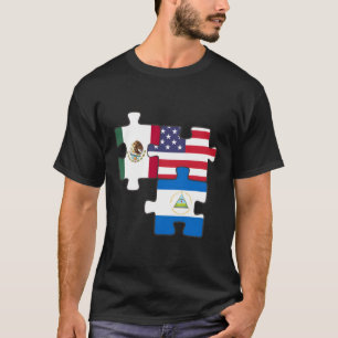Camiseta México Nicaragua Y Ee.Uu. El Rompecabezas