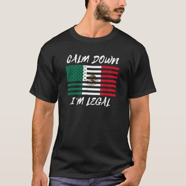 Camiseta México no es ilegal Estados Unidos Divertido inmig (Anverso)