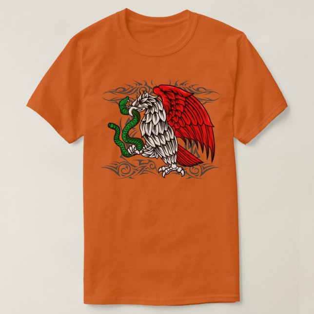Camiseta México Orgullo Escudo Mexicano Bandera de México T (Diseño del anverso)