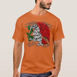Camiseta México Orgullo Escudo Mexicano Bandera de México T