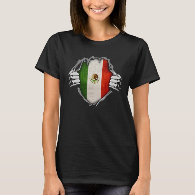 Camiseta Mexico Patriotic Mexican National Flag (Anverso)