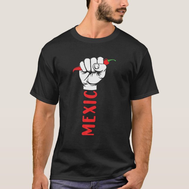 Camiseta México Pepper México Sombrero Tequila Calavera Fi (Anverso)