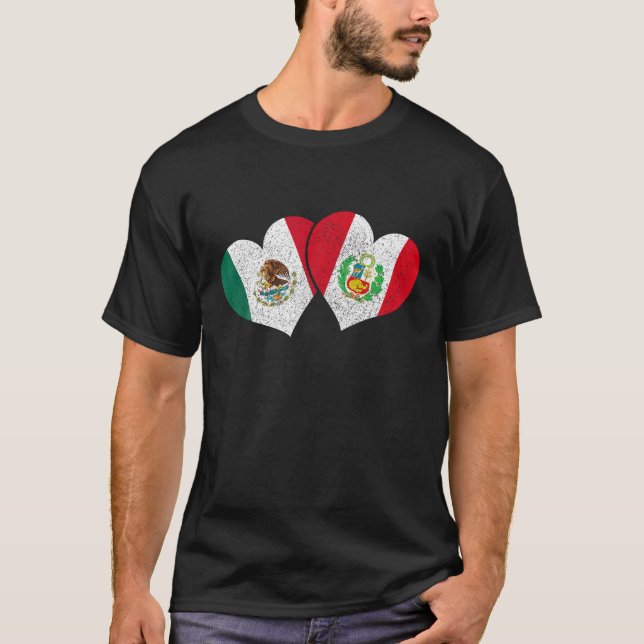 Camiseta México Perú: El orgullo de la bandera peruana mexi (Anverso)