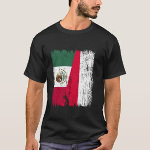 Camiseta México Polonia Media Bandera Ascendencia Mexicana 