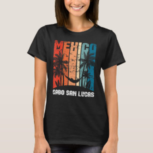 Camiseta México Retro México Cabo San Lucas Árboles de palm