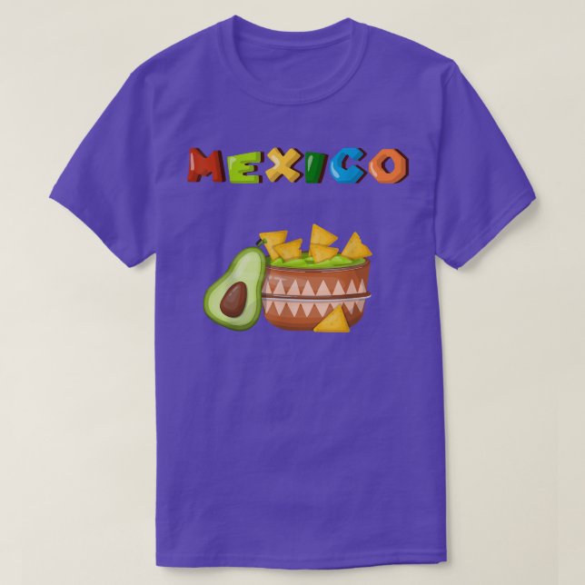 Camiseta México Tacos y aguacate (Diseño del anverso)