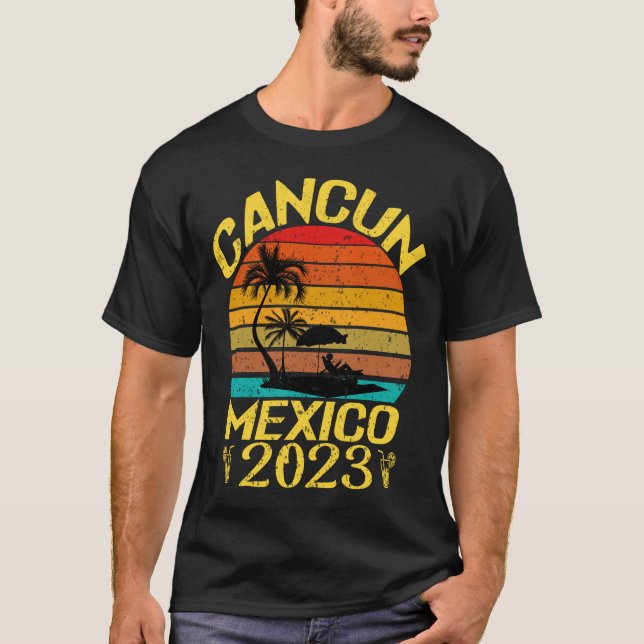 Camiseta México Vacation 2023, Cancún México 2023 Souvenir (Anverso)